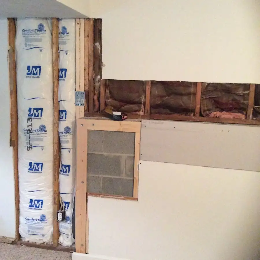 Wall insulation replacement during Contents Cleaning & Restoration in Piqua